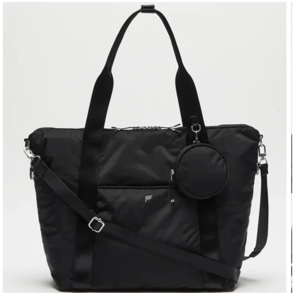 Fabletics black everyday tote bag for men and women.